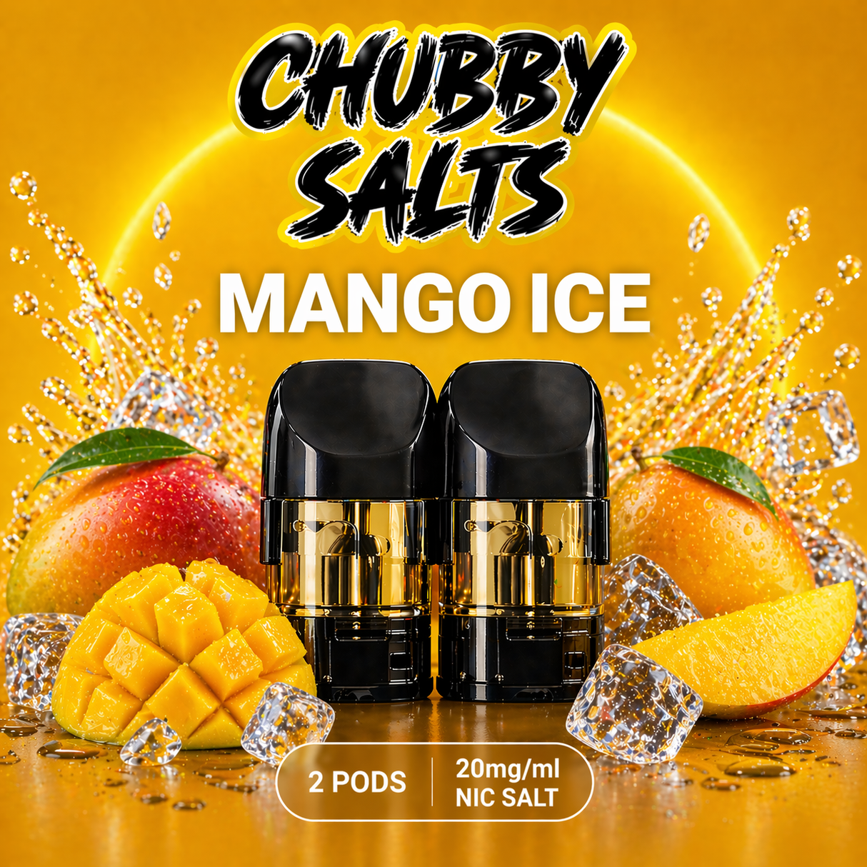 Chubby Salts – Pre Filled Pods - Mango Ice Pods (2 Pack)