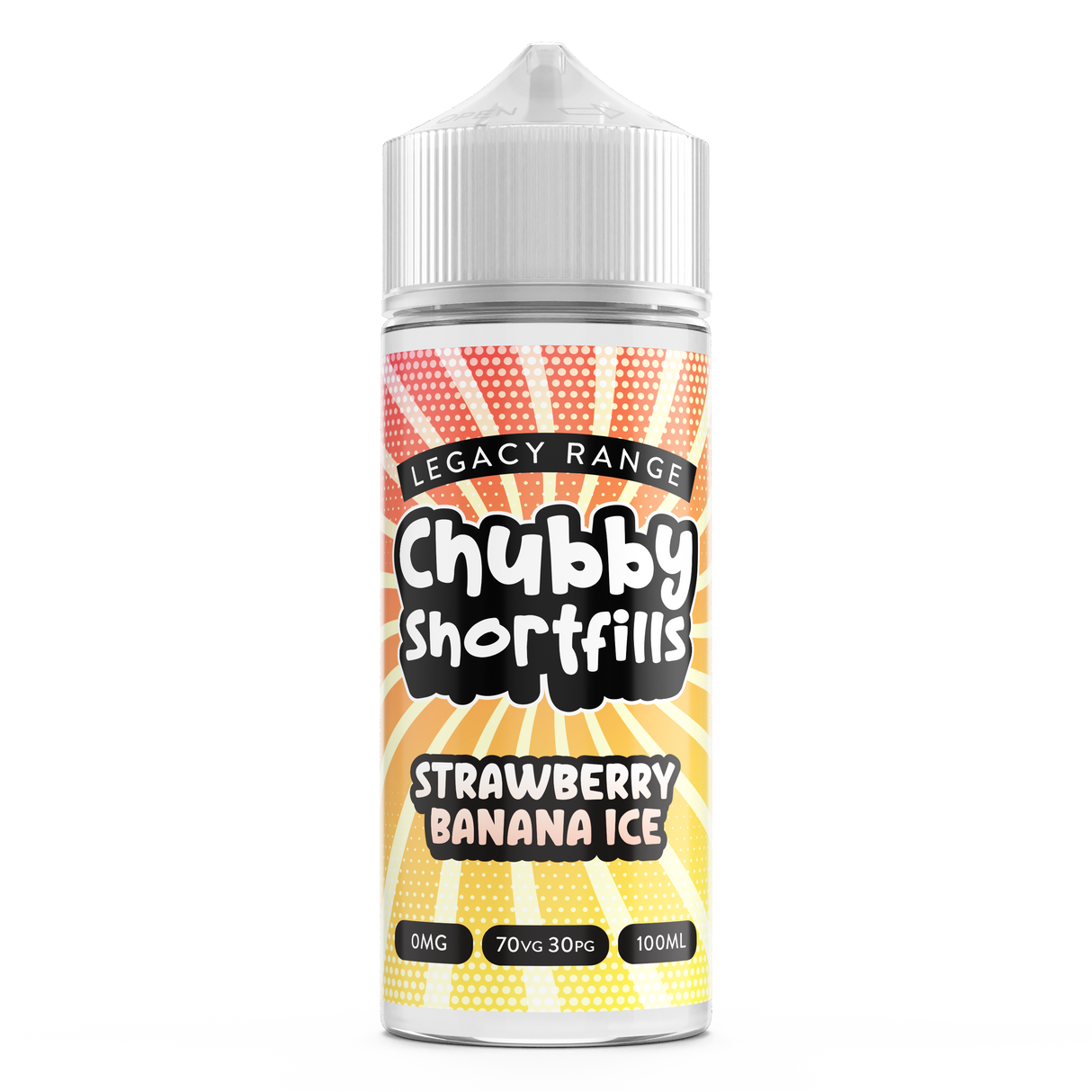 Chubby Shortfills - Legacy Edition - Strawberry and Banana Ice - 100ml